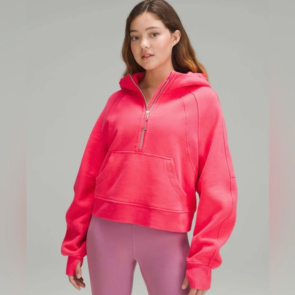 Lululemon Scuba Oversized Half-Zip Hoodie in Lip Gloss Pink Size M/L - Picture 1 of 6